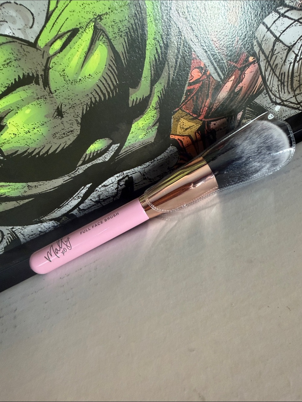 Mally Beauty Pink and Rose Gold Full Face Makeup Brush